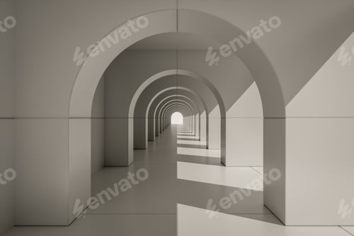 Preview: An typical archway centered with light from right