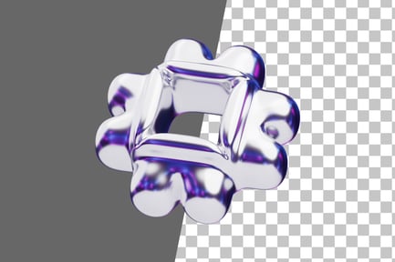 Preview: Chromatic Abstract Rounded Frame 3D Icon