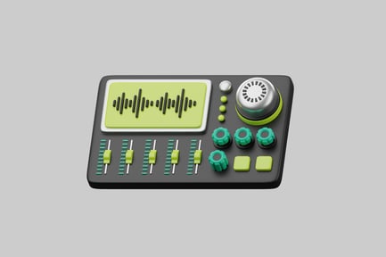 Preview: Audio mixer with green accents