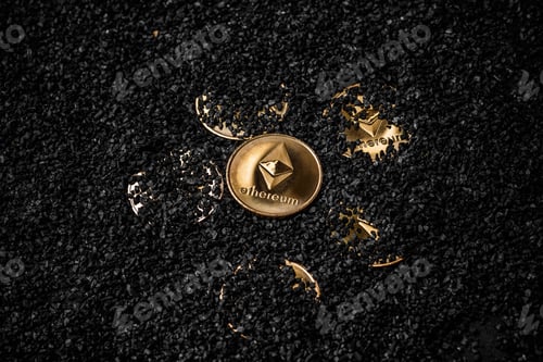 Preview: Gold etherium coin