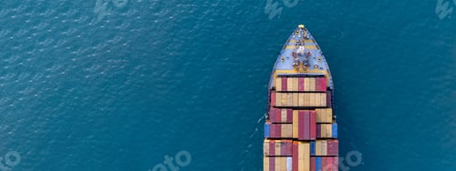Preview: Aerial view container ship cargo freight shipping international, Global business
