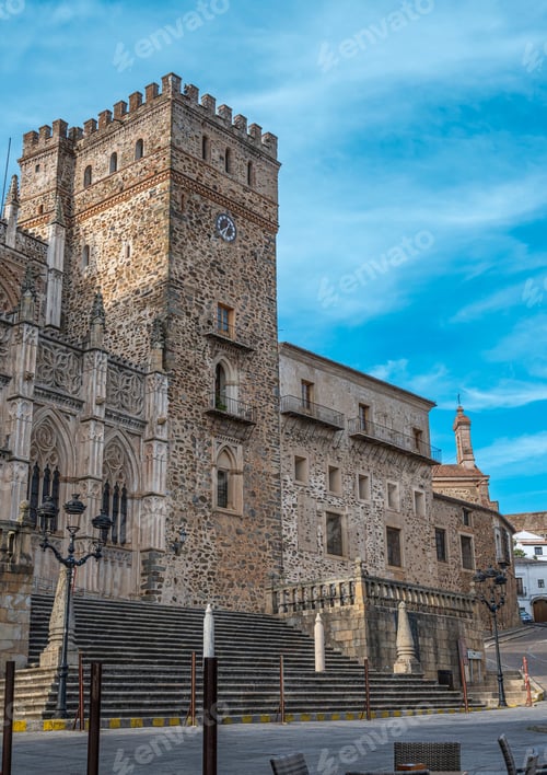 Preview: Staircase to the royal monastery of Guadalupe from the 14th century, Spain