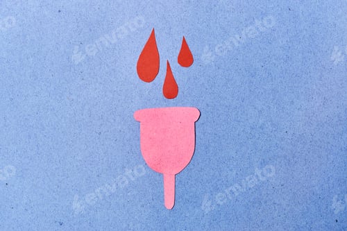 Preview: Menstrual cup, feminine hygiene method for critical days and menstruation.