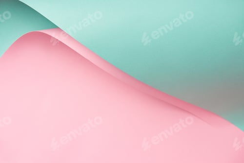 Preview: close-up view of beautiful creative abstract pink and turquoise paper background
