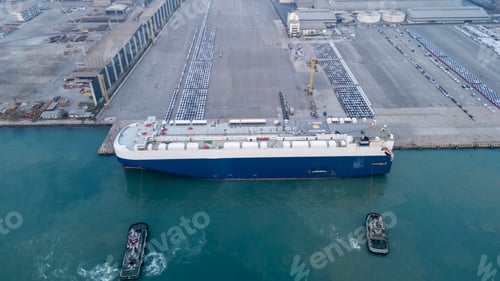 Preview: Many new cars running cargo ship, Ro-Ro Ship for import export shipping cars by Vessel Freight forwa