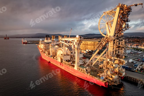 Preview: Pipe Laying Ship at Sunset