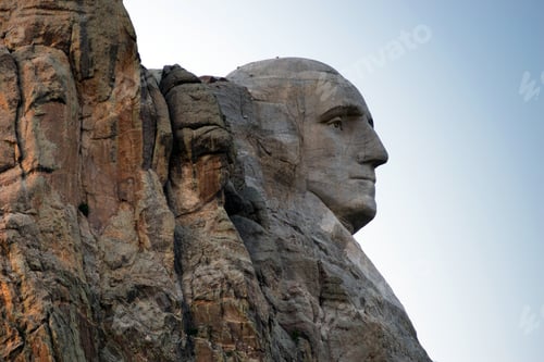Preview: George Washington Profile Granite Rock Mount Rushmore South Dakota