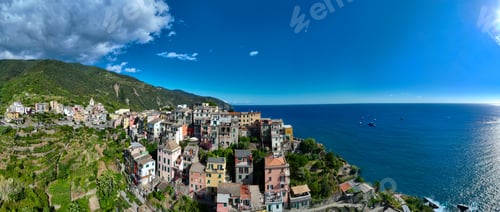 Preview: Manarola Village Cinque Terre Coast Italy. colorful town in Liguria one of five Cinque Terre