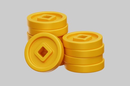 Preview: Stacks Of Gold Chinese Fortune Coins