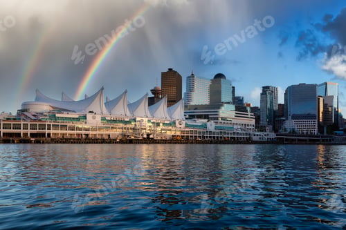Preview: Canada Place and commercial buildings in Downtown Vancouver Viewed from water