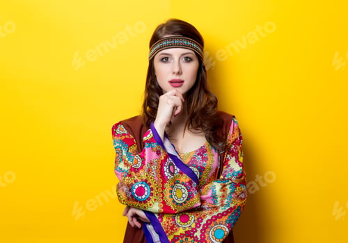 Preview: Portrait of Young hippie girl