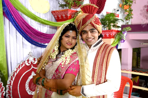 Preview: Indian Bride and Groom, Traditional marriage ceremony.