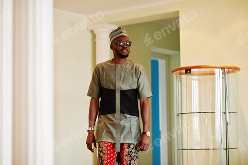 Preview: Portrait of stylish black african american man