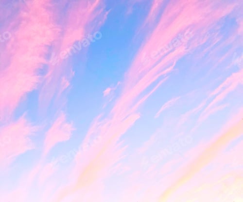Preview: Pink clouds in a colourful sky