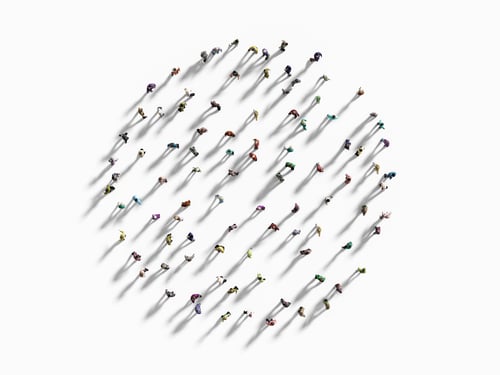 Preview: Walking people top view
