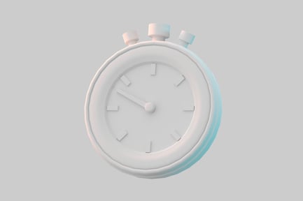 Preview: Simple white stopwatch icon