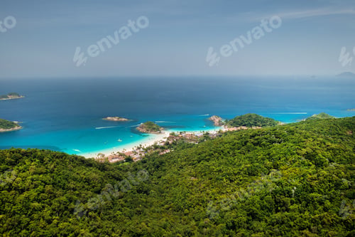 Preview: tropical paradise of Long Beach on Redang Island in Malaysia with turquoise waters