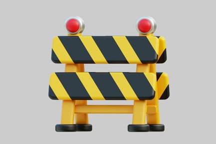 Preview: Road barrier with lights