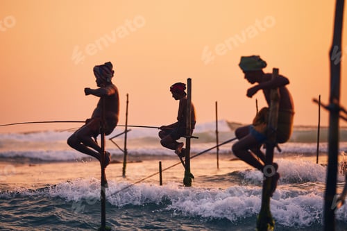 Preview: Traditional stilt fishing in Sri Lanka