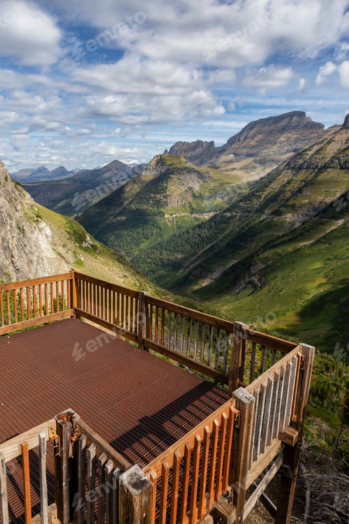 Preview: View of American Rockies from a viewpoint during a sunny summer day