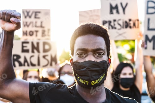 Preview: Black lives matter activist movement protesting against racism and fighting for equality