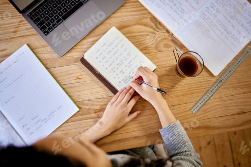 Preview: There are no shortcuts to success. Shot of a unrecognizable female working from home.