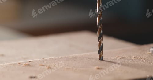Preview: Drills the wooden plank
