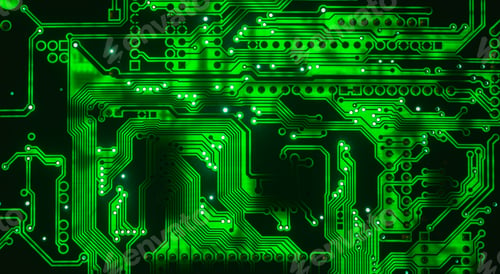 Preview: Electronic circuit board close up, background with circuit board