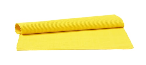 Preview: Yellow ribbed cotton placemat