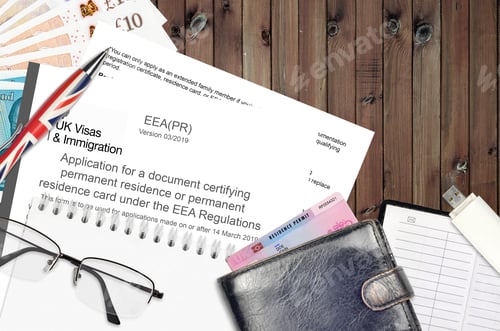 Preview: English form EEA PR application for a document certifying permanent residence or permanent residence
