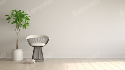 Preview: Interior of modern living room 3D rendering