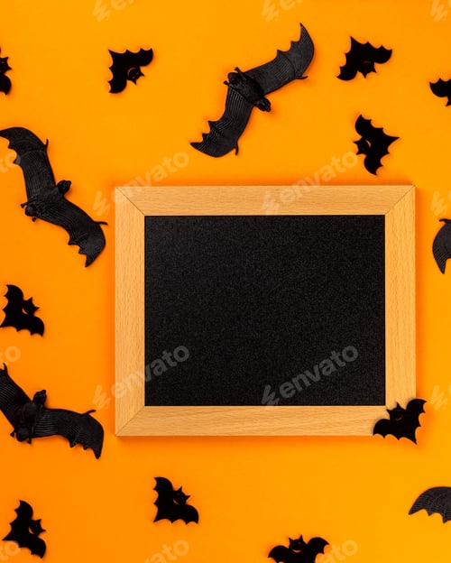 Preview: Halloween postcard. Traditional festival of autumn. Decoration and party concept .