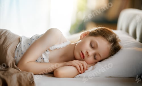Preview: child is sleeping in the bed