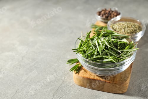 Preview: Seasoning and spices, rosemary, concept of seasoning
