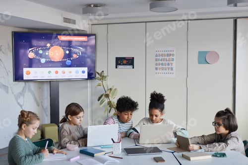 Preview: Group of Kids Studying Together