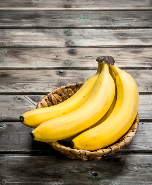 Preview: Bunch of bananas in the basket.