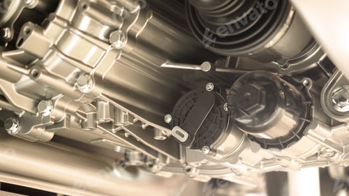 Preview: Car suspension. Technical images of structure of car spare parts.