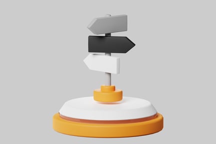 Preview: Directional signpost with multiple arrows