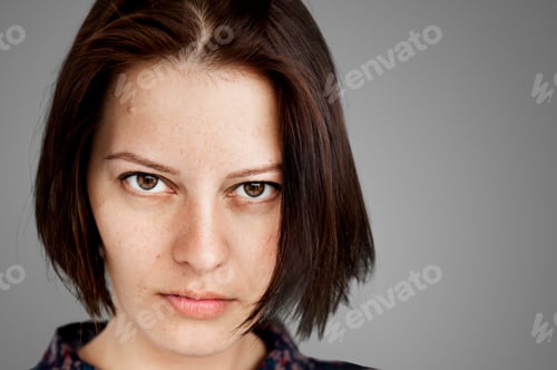 Preview: Woman Face Upset Unhappy Expression Concept