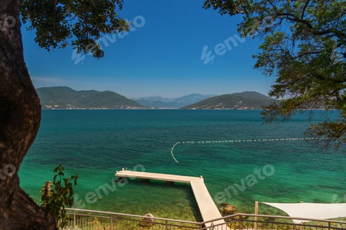 Preview: View through the trees to the Bay of Kotor