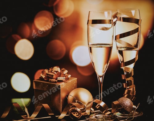 Preview: toasting with champagne glasses