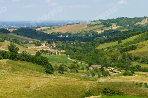 Preview: Rural landscape along the road from Sassuolo to Serramazzoni, Emilia-Romagna.