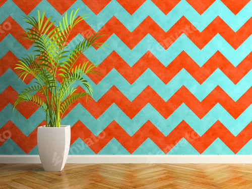 Preview: Interior modern design room 3D illustration
