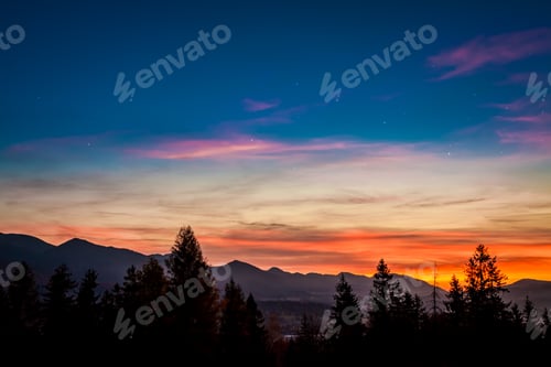 Preview: Sunset in Tatras mountain in Zakopane in Poland