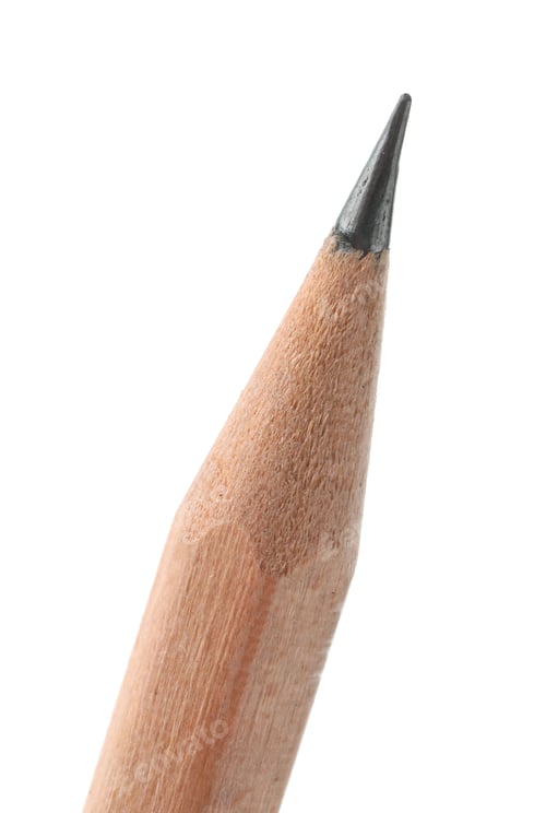 Preview: One sharp graphite pencil isolated on white