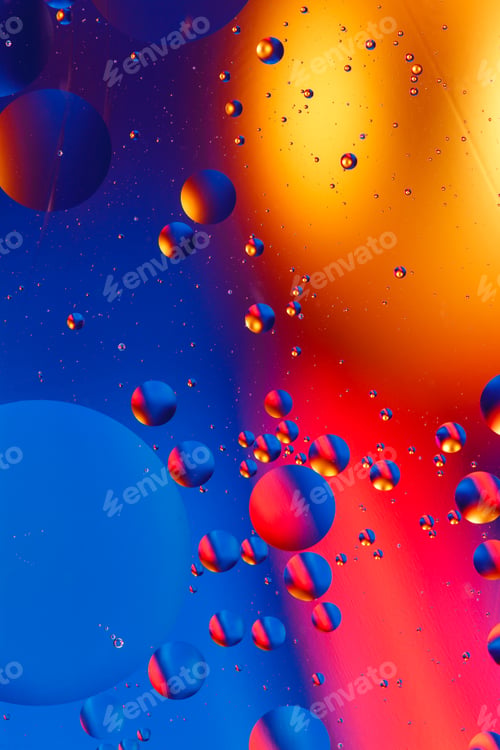 Preview: Colorful Artificial Background With Bubbles.