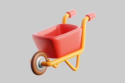 Preview: Red and yellow wheelbarrow