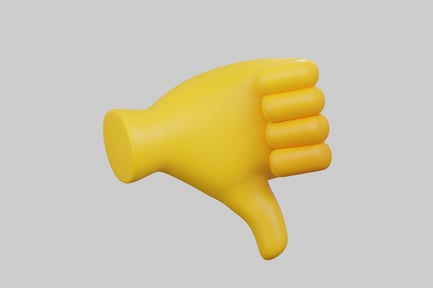 Preview: Thumb down emoji hand