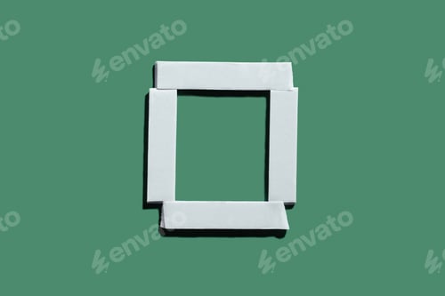 Preview: Double sided tape frame on green background