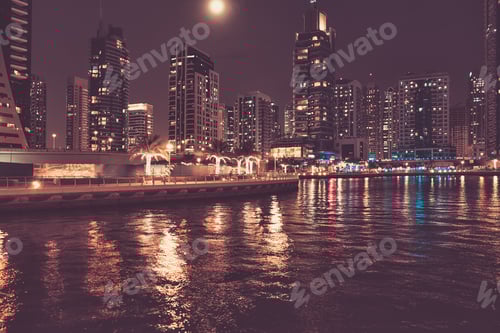 Preview: Dubai Marina at night